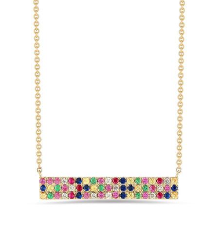 Rainbow  Elements Pendant Necklaces in 14K Gold (Multiple Options)